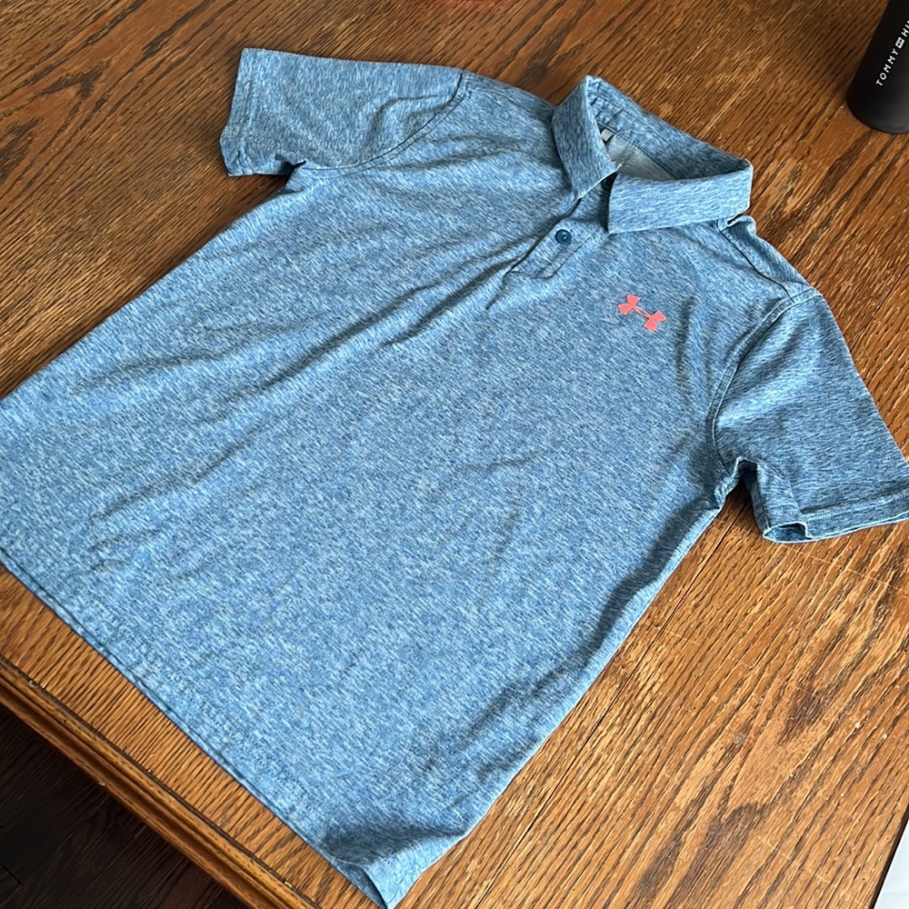 Under Armour Kids Signature Logo Polo Shirt Size 7yrs